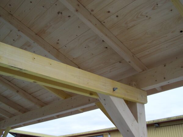 KA 3550 BM Carport double pente avec couverture bardeau bitumé / surface extérieure : 10,86 m2 / Fabriqué en France / Garantie : 4 ans
