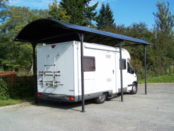 Carport ALUMINIUM camping-car caravane et bateau / surface extérieure : 27,51 m2