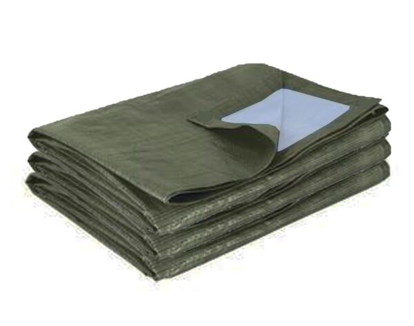 Bâche de protection bicolore vert foncé 195 gr/m2 pour AT 3737 Garantie : 1 an