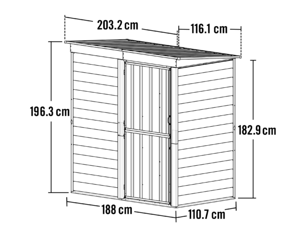 Abri de jardin métal 2,35 M2 - SPACEMAKER SHED IN BOX - SHELTER LOGIC - – Image 3
