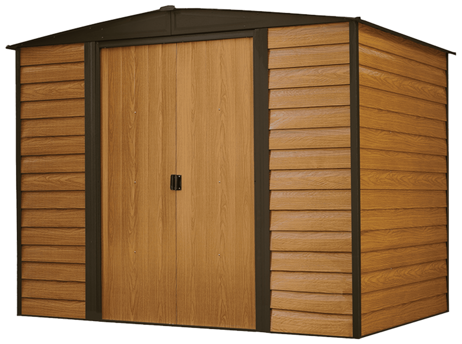 Abri métal imitation bois toit 2 pentes ARROW WOODRIDGE / 4,58 m2