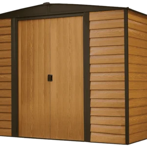 Abri métal imitation bois toit 2 pentes ARROW WOODRIDGE / 4,58 m2