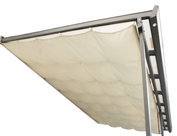 TT 3030 RT Rideau d'ombrage pour toit terrasse TT 3030 AL / Surface 8,69 m² / toile polyester 130 gr/m² coloris écru / Garantie : 1 an