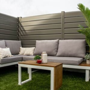 Clôture jardin moderne pvc quartz Closea