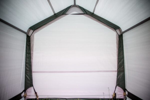 Abri jardin en toile renforcée verte toit 2 pentes / 9,30 m2