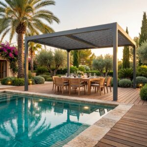Pergola aluminium bioclimatique 3,60x3M PER 3630 BI - HABRITA