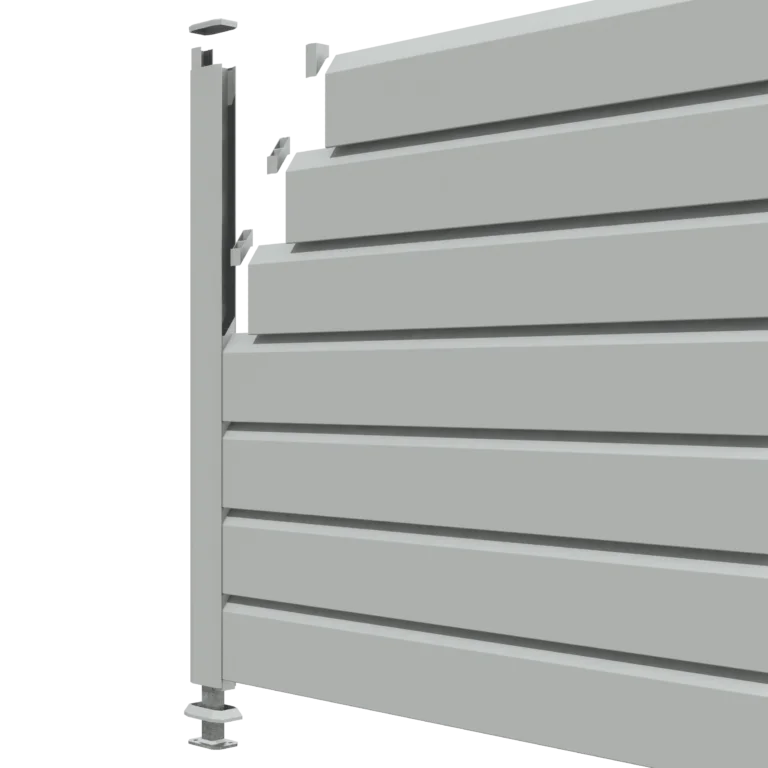 PVC persienne gris clair Panneau détail