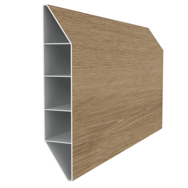 Clôture PVC imitation bois malt à lames persiennes – CLOSEA