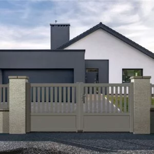 Portail battant aluminium 3.00x1.20 Bordeaux
