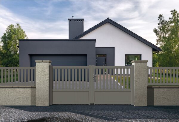 Portail battant aluminium 3.00x1.20 Bordeaux