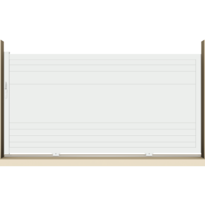 Portail coulissant PVC blanc - Lille - 355x160