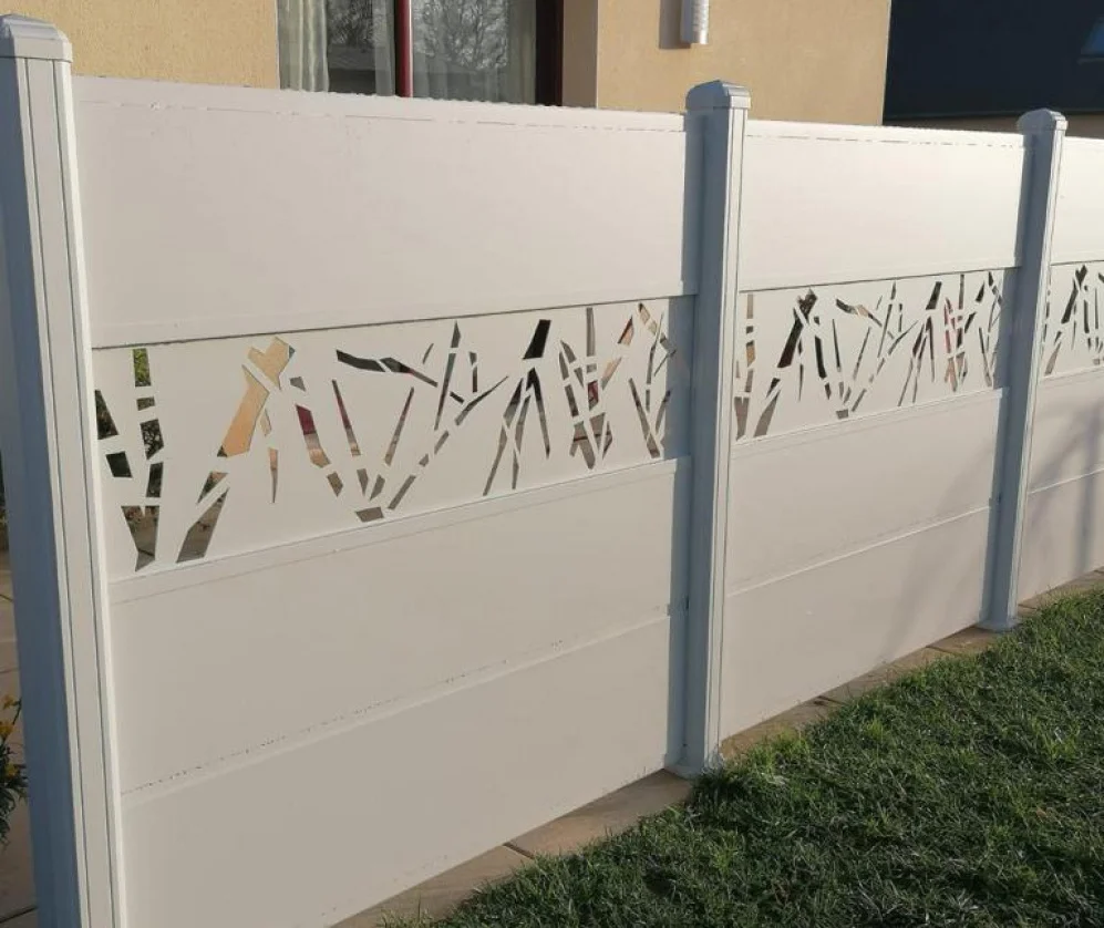 Clôture aluminium découpe laser Pampille 2
