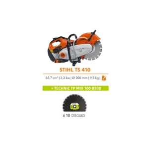 Découpeuse thermique TS410 Stihl + 10 disques