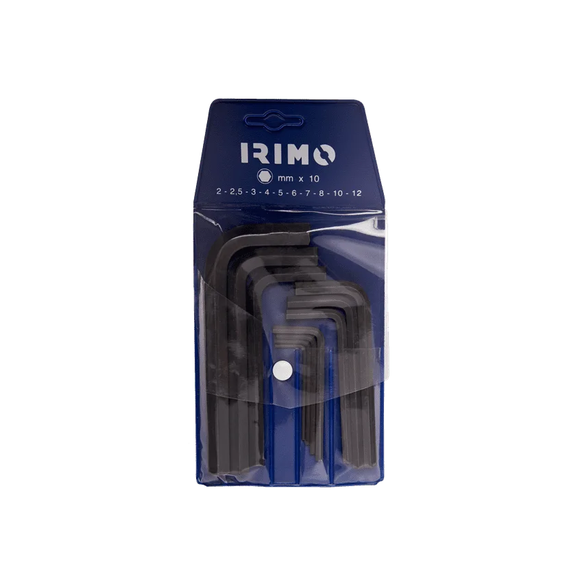 Irimo Jeu de clés 6 pans brunies métriques