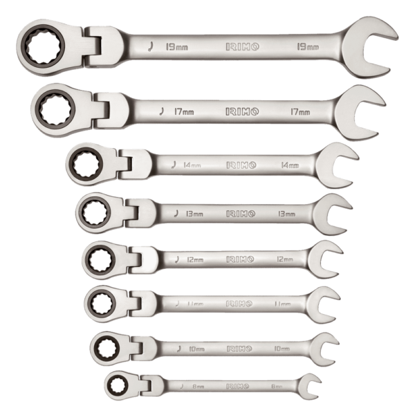 Jeu de 8 clés à cliquet amovible Irimo