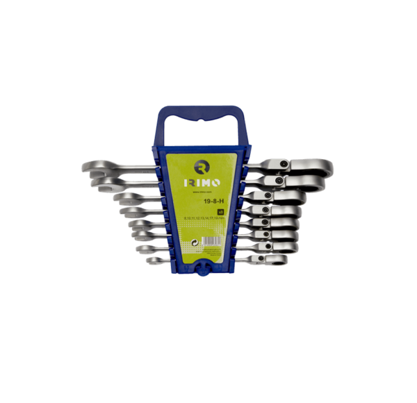 Jeu de 8 clés à cliquet amovible Irimo