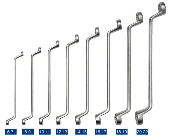 Jeu de clé à oeil coudées 8 pcs poignée