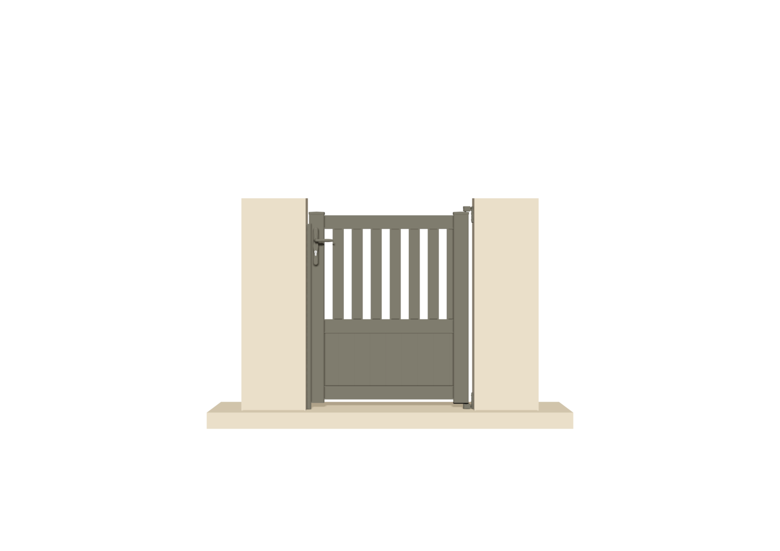 Portillon battant aluminium Bordeaux 1.00x1.20