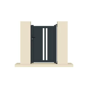 Portillon aluminium gris anthracite - Nantes - 105x120