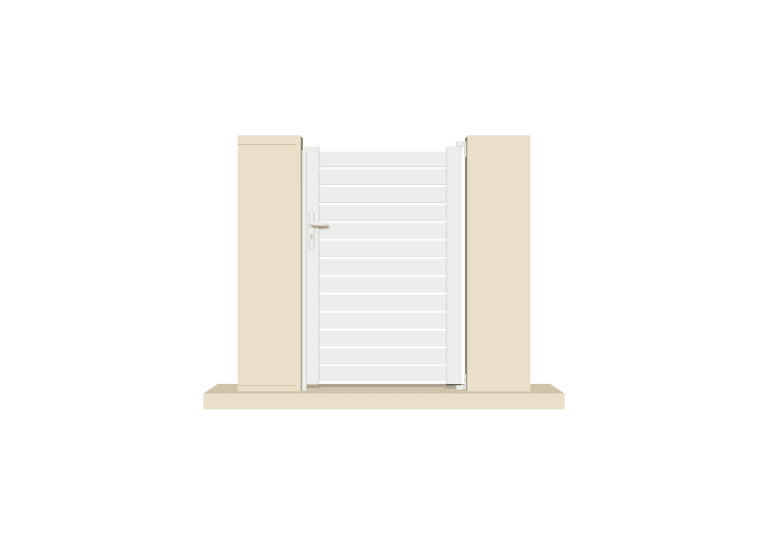 Portillon PVC blanc Grenoble 105x152