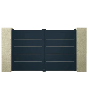 Portail aluminium battant gris anthracite Toulouse