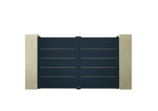 Portail aluminium battant gris anthracite Toulouse
