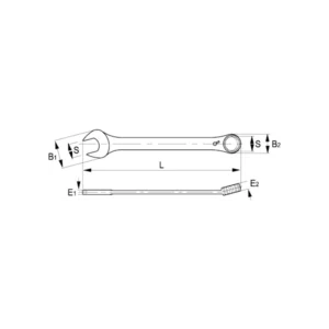 Schéma technique clé à cliquet Irimo