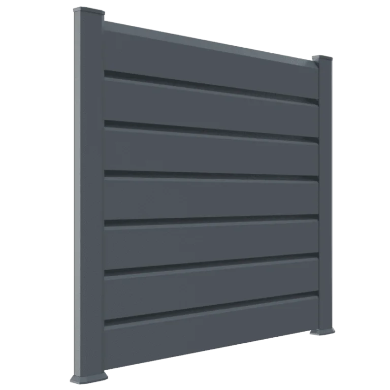 Clôture persienne CLOSEA PVC gris anthracite 5 Clôture de jardin PVC gris anthracite