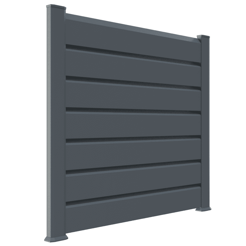 Clôture de jardin PVC gris anthracite