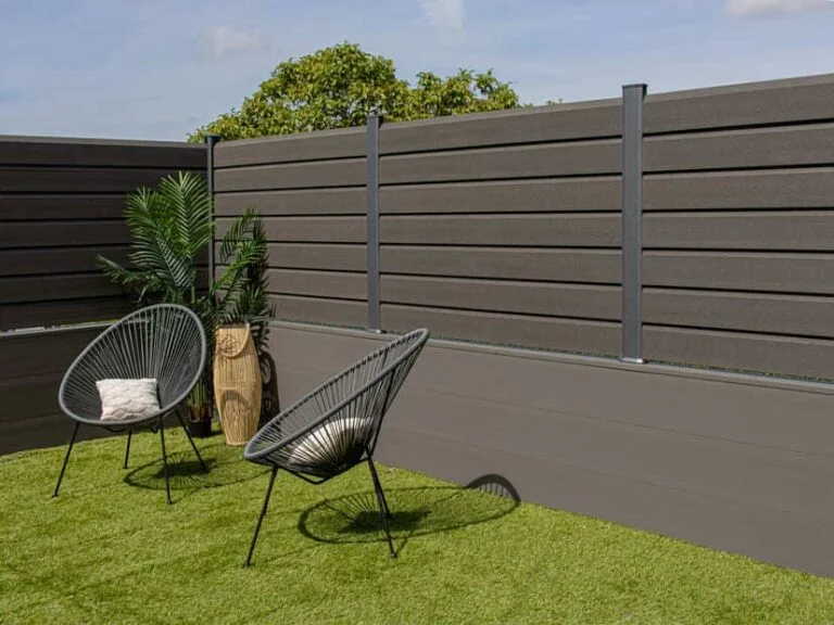 Clôture persienne CLOSEA composite cosse de riz brossé Noir 4 Clôture composite CLOSEA NOIR Brossé