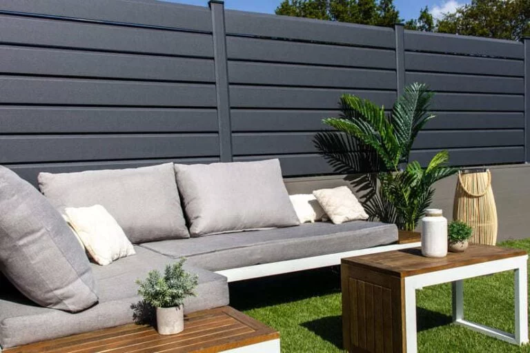Clôture persienne CLOSEA Plaxé gris anthracite 2 Clôture PLAXE gris anthracite