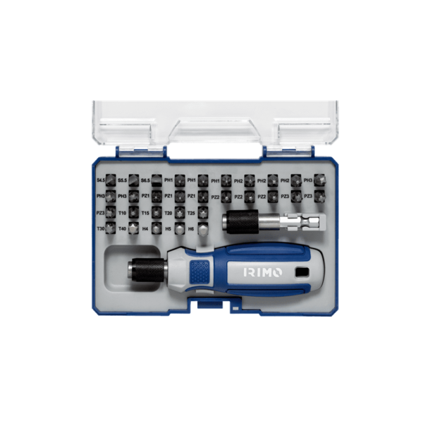 Jeu de 32 embouts 1 quart avec tournevis porte-embout - 475-32A-1 - Irimo