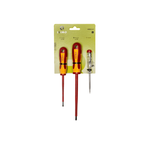 Jeu de tournevis électricien isolés, 3 pièces - 459V-3-1 - Irimo