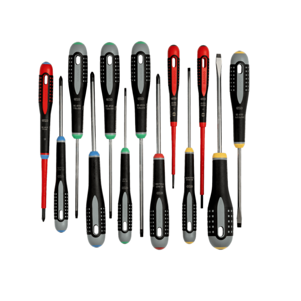 Jeu tournevis ergo fente, ph, pz, torx - 13 pcs - BE-9875 - Bahco