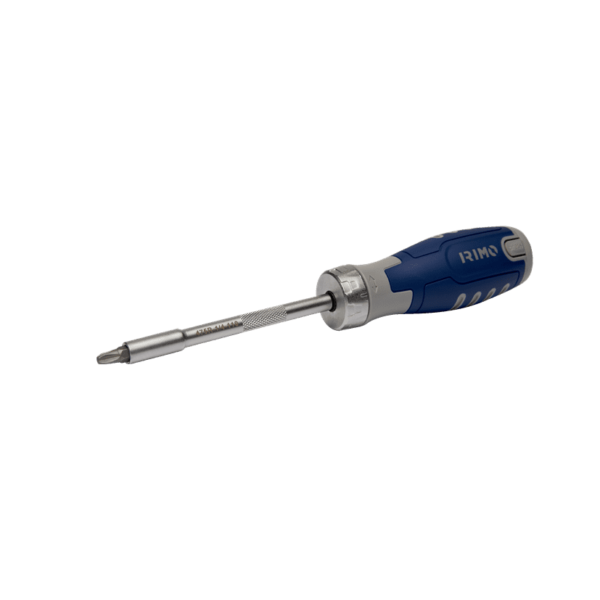 Tournevis à cliquet réversible porte-embouts 1 quart avec 12 embouts - 475R-1 4-110 - Irimo