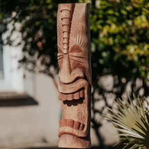 CMJ-CC-TK-LOMBOK-150 Statue Tiki en bois pour extérieur - 150 cm Lombok