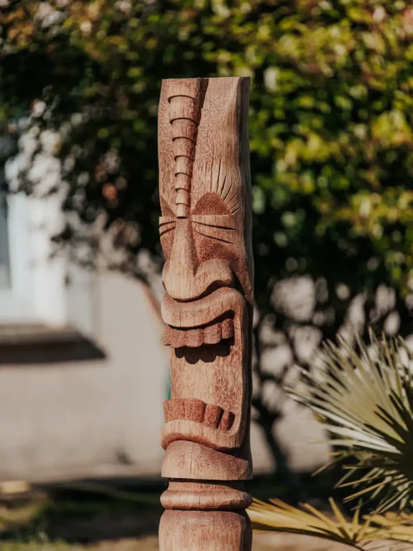 CMJ-CC-TK-LOMBOK-150 Statue Tiki en bois pour extérieur - 150 cm Lombok