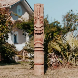 CMJ-CC-TK-LOMBOK-150 Statue Tiki en bois pour extérieur - 150 cm Lombok