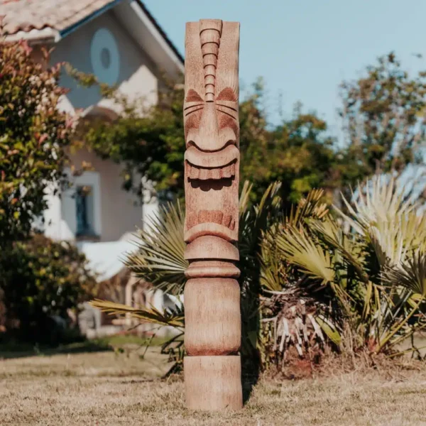 CMJ-CC-TK-LOMBOK-150 Statue Tiki en bois pour extérieur - 150 cm Lombok