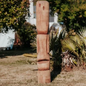 CMJ-CC-TK-SUMBA-150 Statue de jardin Totem Tiki en bois de cocotier – 150cm Sumba