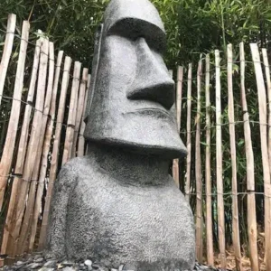 Statue De Jardin Moaï Île De Pâques Moaï Visage Allongé 150cm