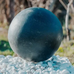 CMJ-M-SPHERE-N Boule décorative pour jardin noir antique 20cm 30cm 40cm 50cm