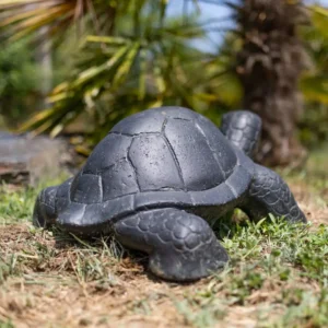 CMJ-M-TURTLE-F-60-N Statue tortue extérieur 60cm noir antique