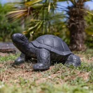 Statues animaux tortue extérieur 60cm noir antique