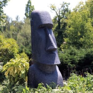 Statue De Jardin Moaï Île De Pâques Moaï Visage Allongé 150cm