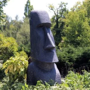 Statue De Jardin Moaï Île De Pâques Moaï Visage Allongé 150cm