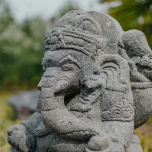 CMJ-PV-GANESH-50-NAT Statue Ganesh en pierre naturelle - 50cm