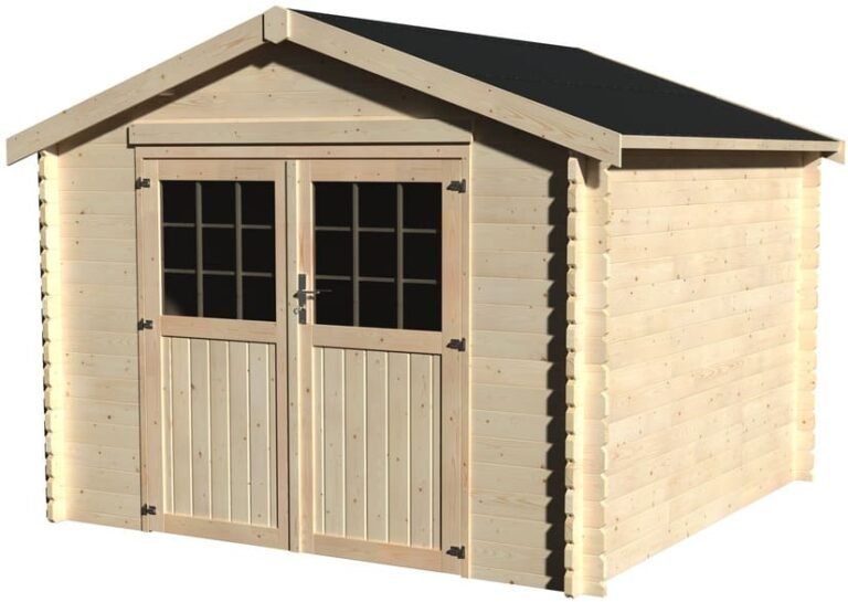 Abri de jardin 3x3 - Valodeal 34 mm - DECOR ET JARDIN 1 Abri de jardin 3x3 Valodeal naturel 72457S060 Decor et jardin
