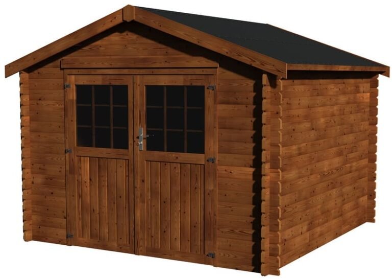 Abri de jardin bois traité 9 m2 Valodeal 34 mm marron - DECOR ET JARDIN 1 Abri de jardin bois traité 9 m2 Valodeal 34 mm marron - DECOR ET JARDIN