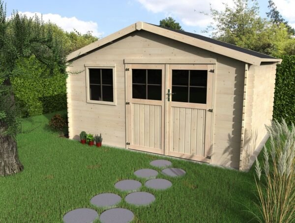 Abri de jardin en bois 12m2 - Flodeal 28 mm - DECOR ET JARDIN 2 abri de jardin en bois 12m2 - Flodeal - esb - DECOR ET JARDIN - 68650S043